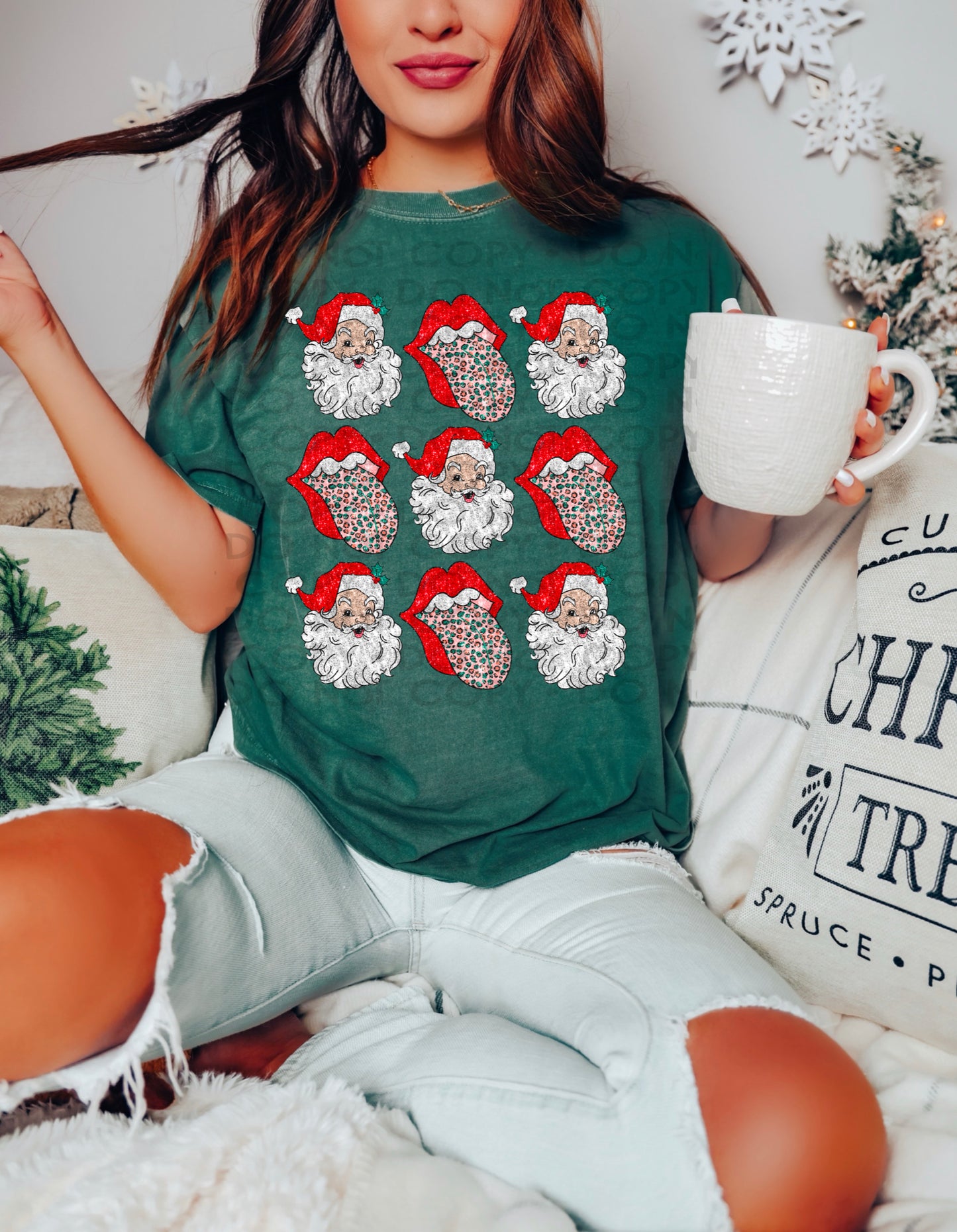 Retro Santa Holiday Vibes Digital Design