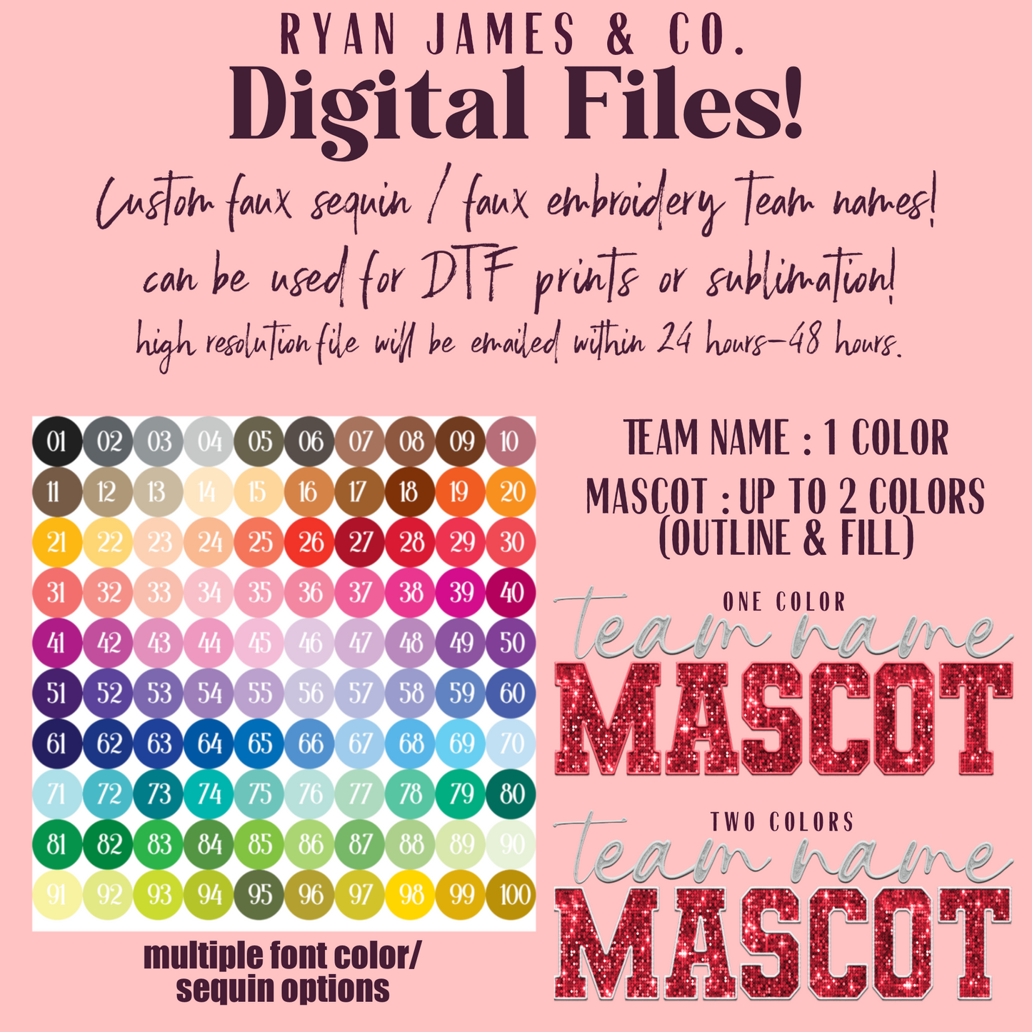 Custom Team / Mascot Digital File