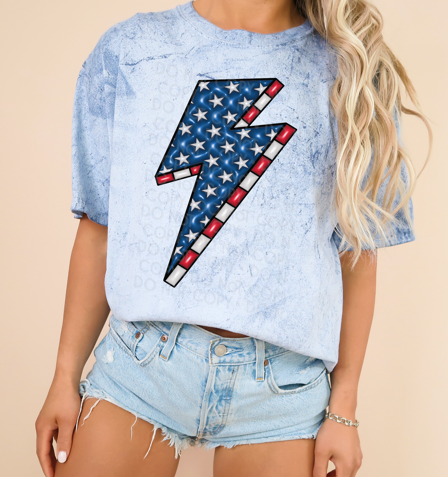 Patriotic Bolt Inflated Digital Design