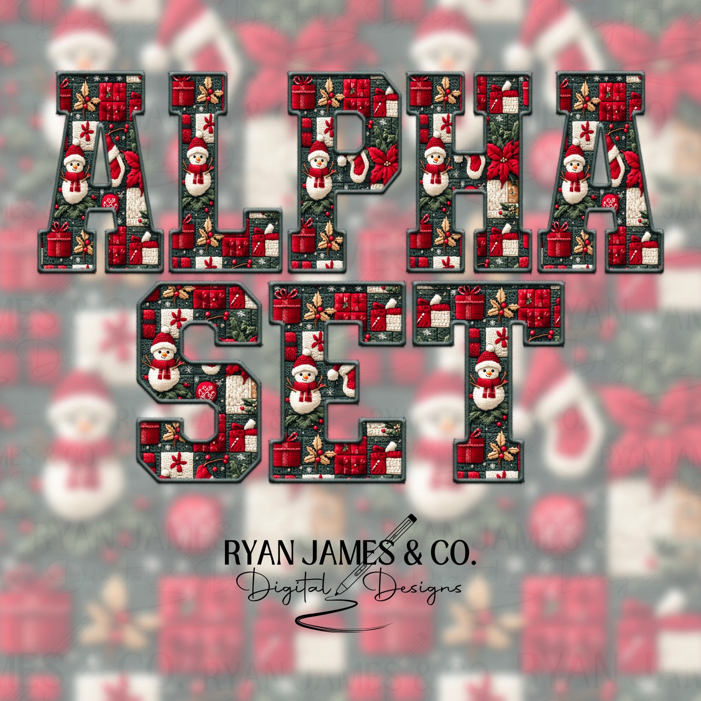 Snowman Patchwork Sweater Alpha Set