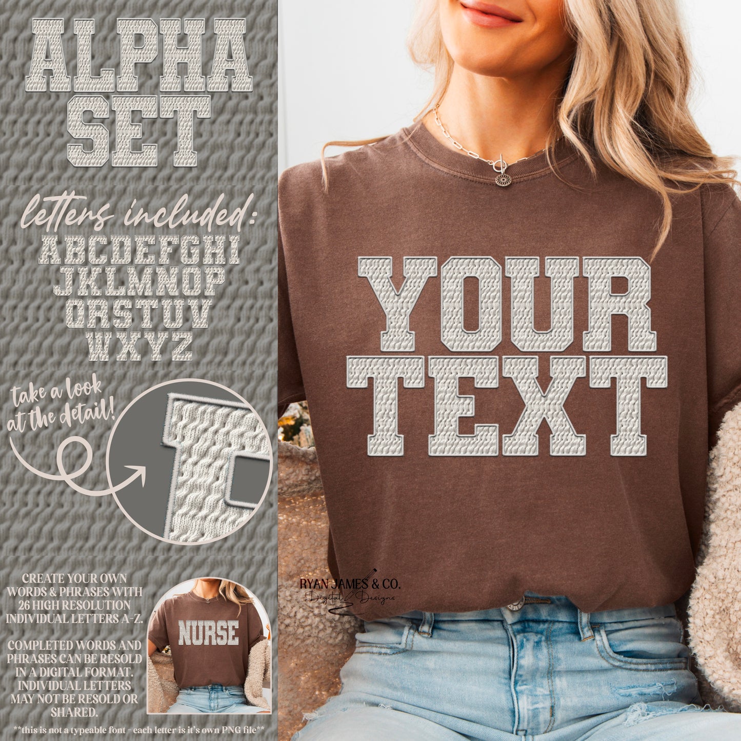 Cream Sweater Alpha Set