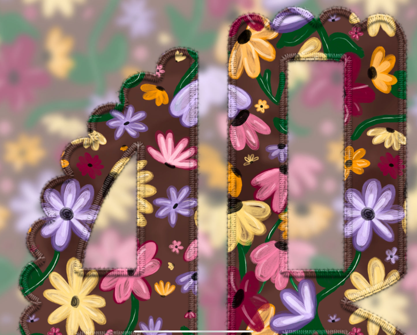 The Piano Faux Embroidery Monogram Set