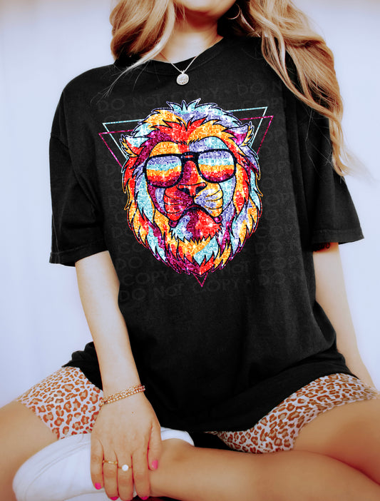 Retro Lion Digital Design