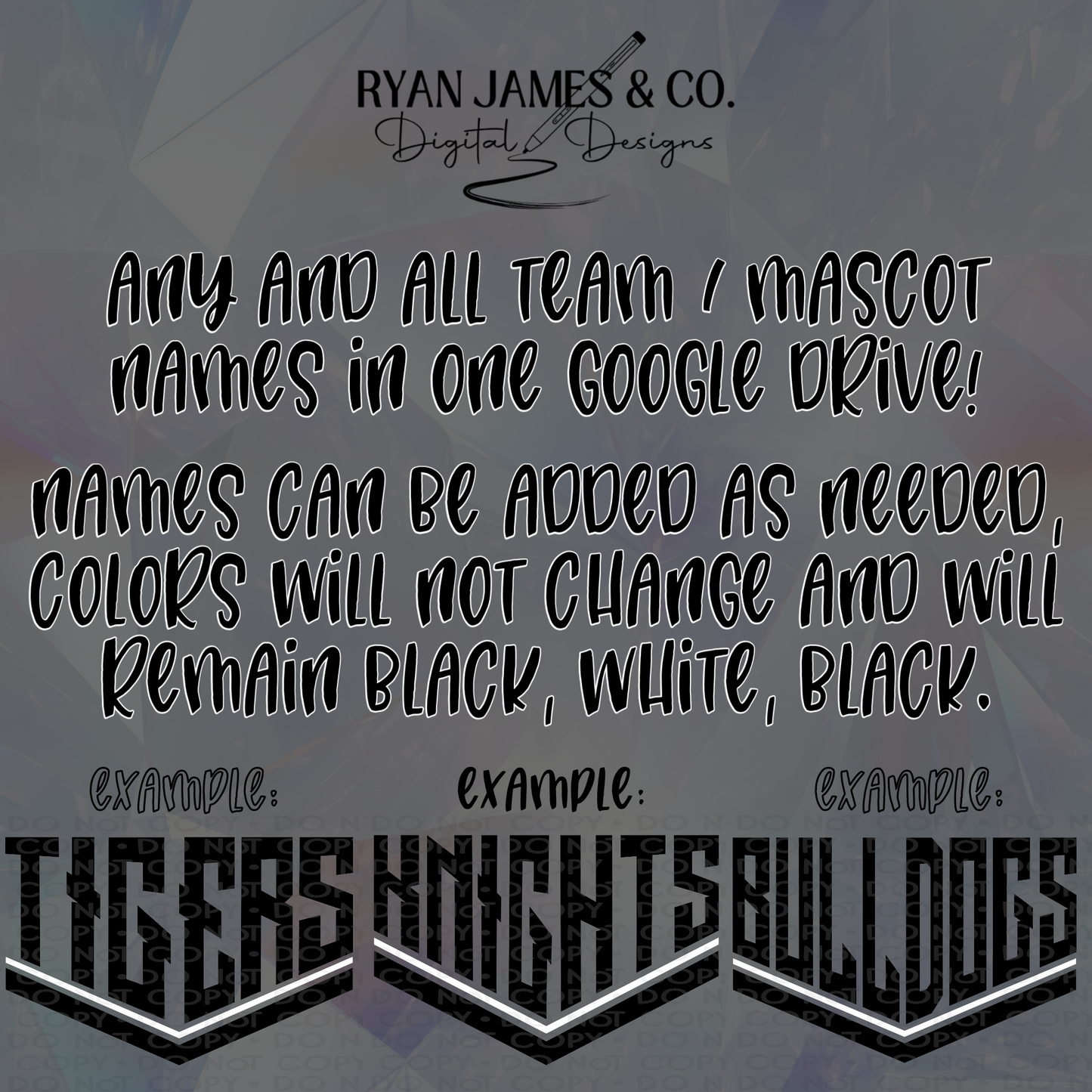 B+W Vintage Team Name Bundle