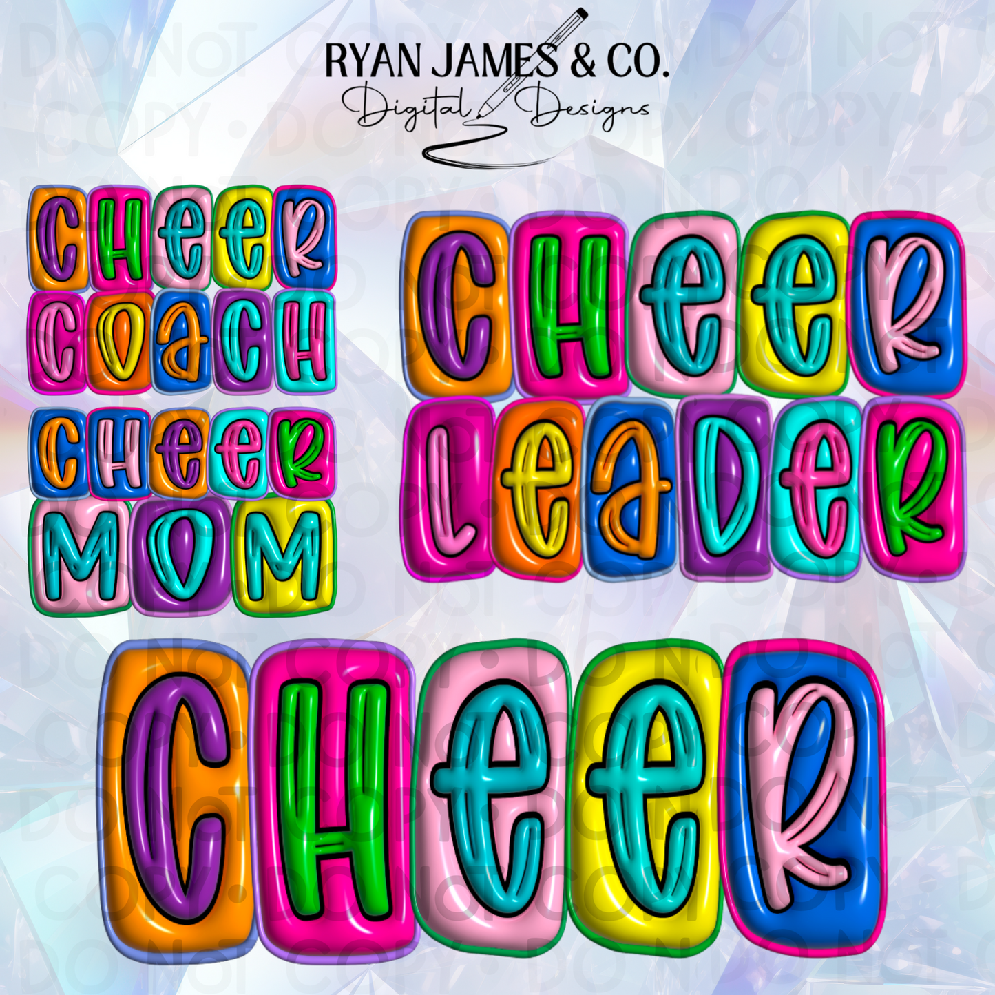 Cheer Inflated Digital Design BUNDLE