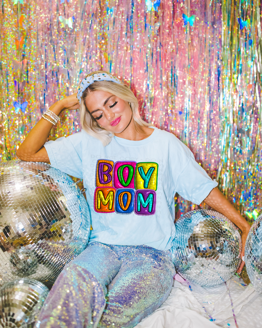 Boy Mom Neon Inflated Digital Design