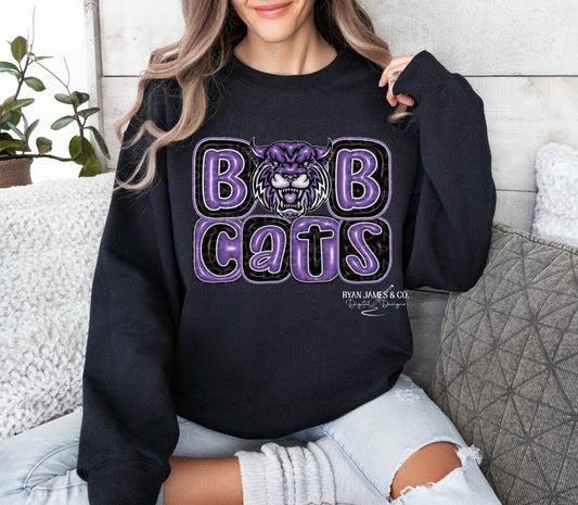 Bobcats Mascot Inflated Digital Design