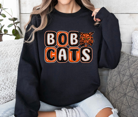 Bobcats Mascot Inflated Digital Design