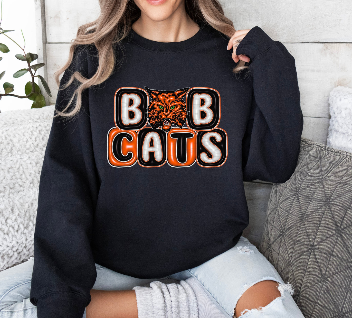 Bobcats Mascot Inflated Digital Design