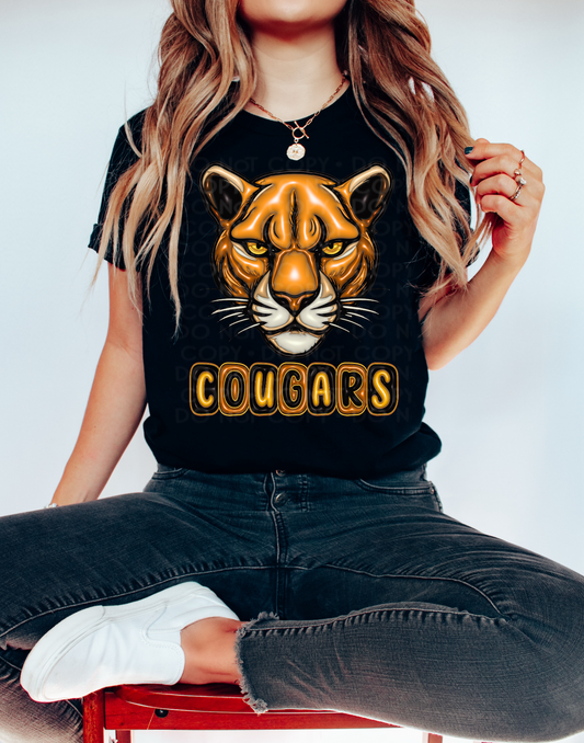 Cougars Mascot Inflated Digital Design