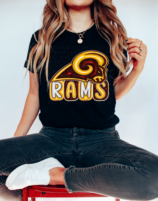 Rams Mascot Inflated Digital Design