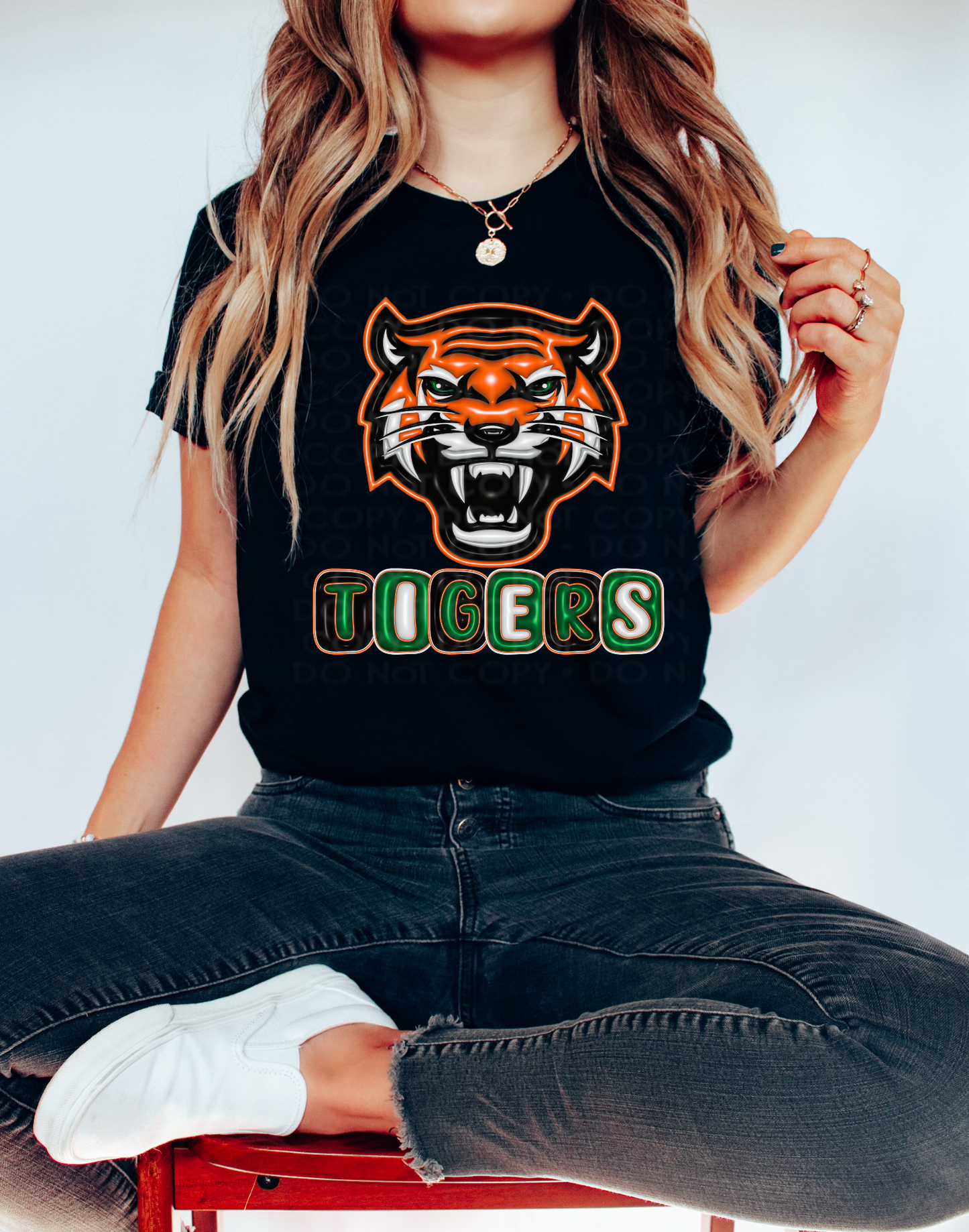 Tigers Mascot Inflated Digital Design