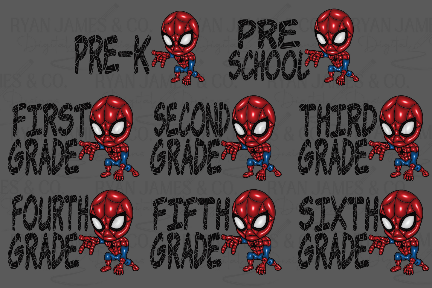 Inflated Spider Grade Level Digital Designs