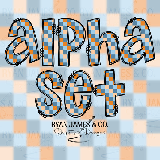 Retro Checker Alpha Set