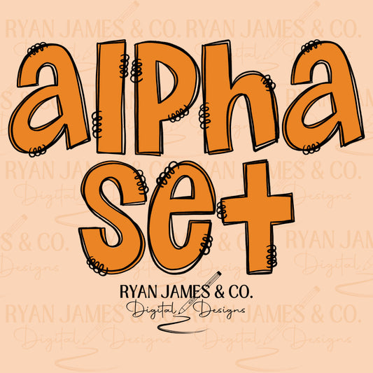 Solid Orange Alpha Set