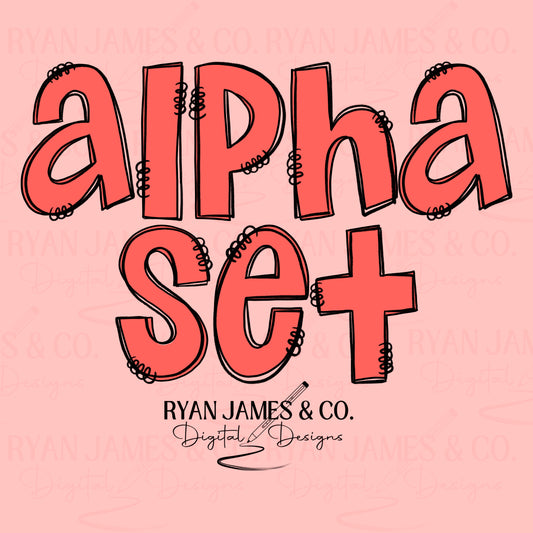 Solid Coral Alpha Set