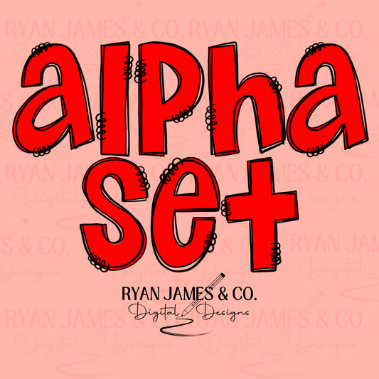 Solid Red Alpha Set