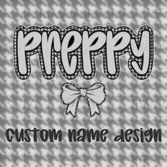 Custom Preppy Team Wording Design