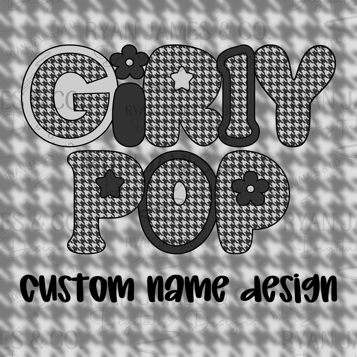 Custom Girly Pop Team Wording Design