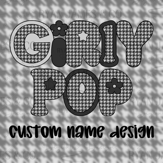 Custom Girly Pop Team Wording Design