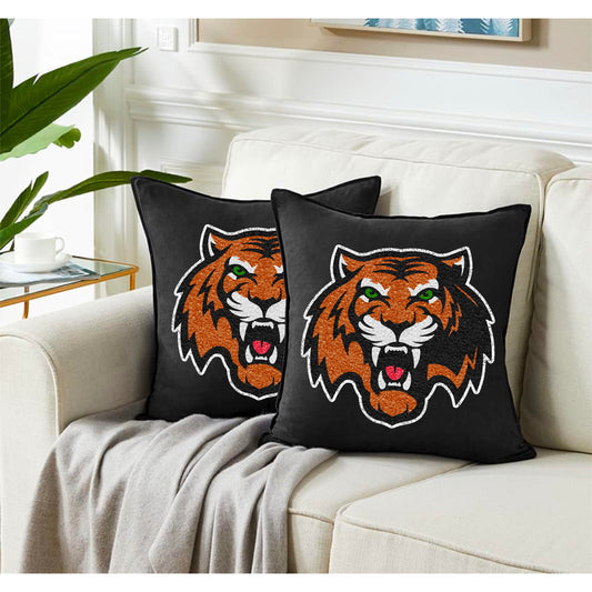Armorel Chenille Patch Pillow Covers